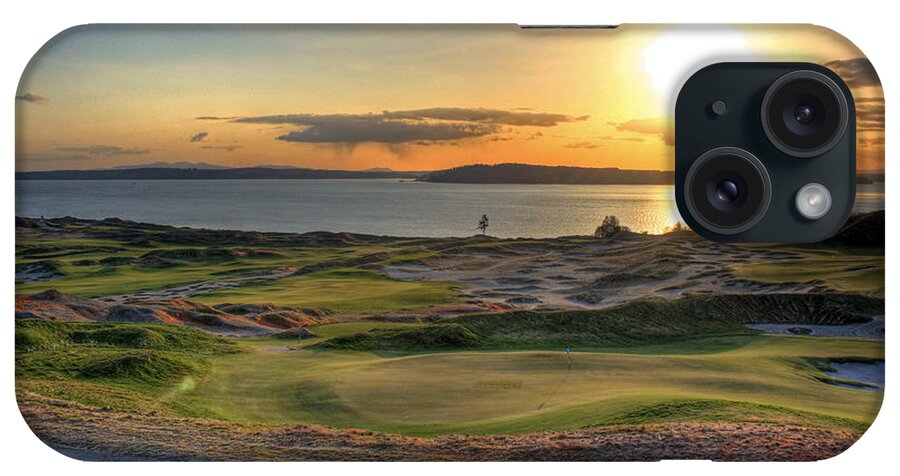 Chambers Creek iPhone Case featuring the photograph Golden Orb - Chambers Bay Golf Course by Chris Anderson