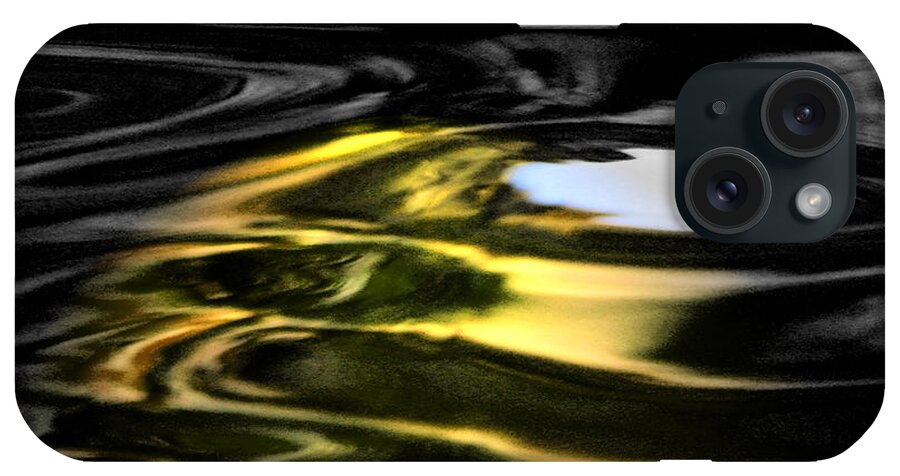 Abstract iPhone Case featuring the photograph Golden Water by Keith Lyman