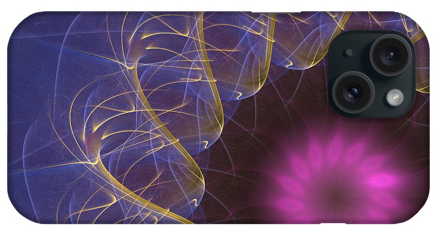 Mandala iPhone Case featuring the digital art Golden Waves by Ricky Barnard