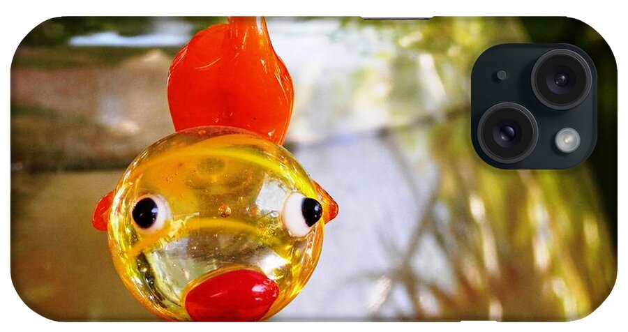 What A Glassy Goldfish iPhone Case featuring the photograph Goldie Fish Lips by Belinda Lee