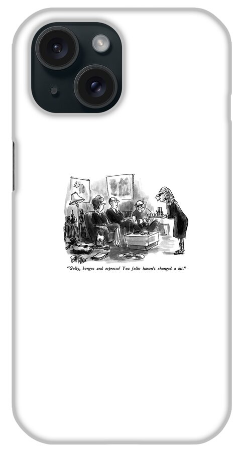 Golly, Bongos And Espresso!  You Folks Haven't iPhone Case
