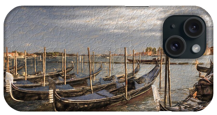 Blue iPhone Case featuring the photograph Gondolas with special effect by Sue Leonard