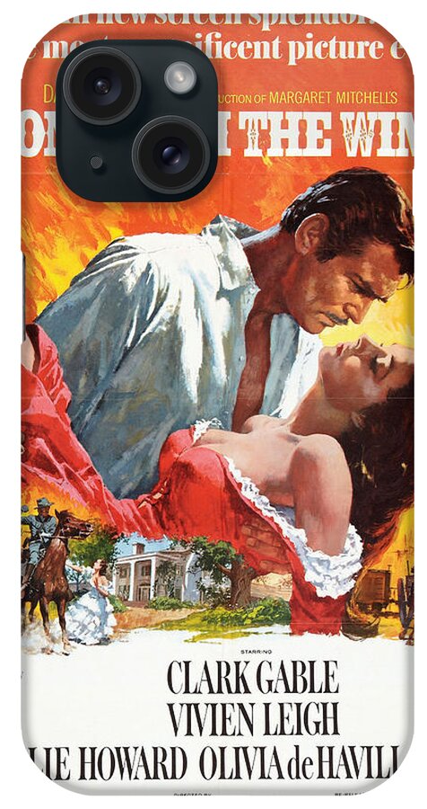 Movie Poster iPhone Case featuring the photograph Gone With the Wind - 1939 by Georgia Fowler