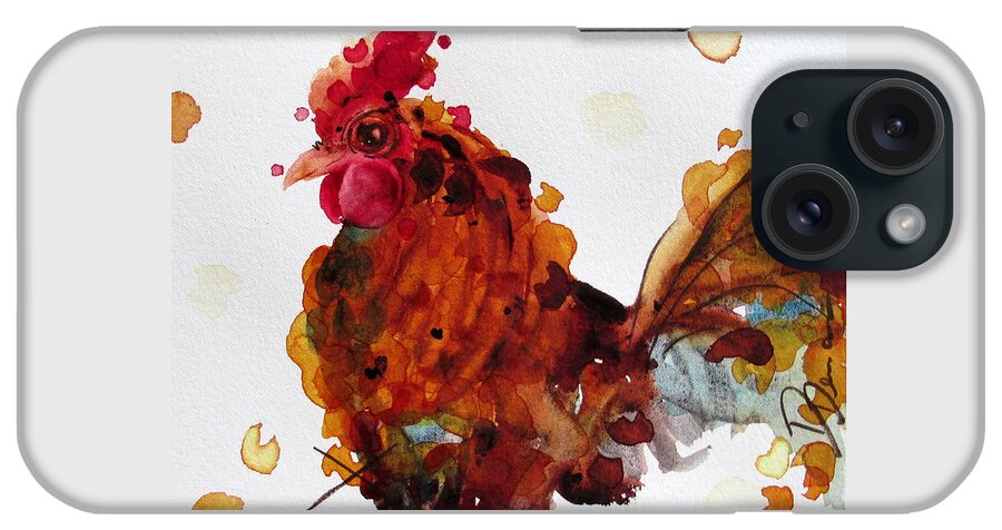 Rooster iPhone Case featuring the painting Good Morning by Dawn Derman
