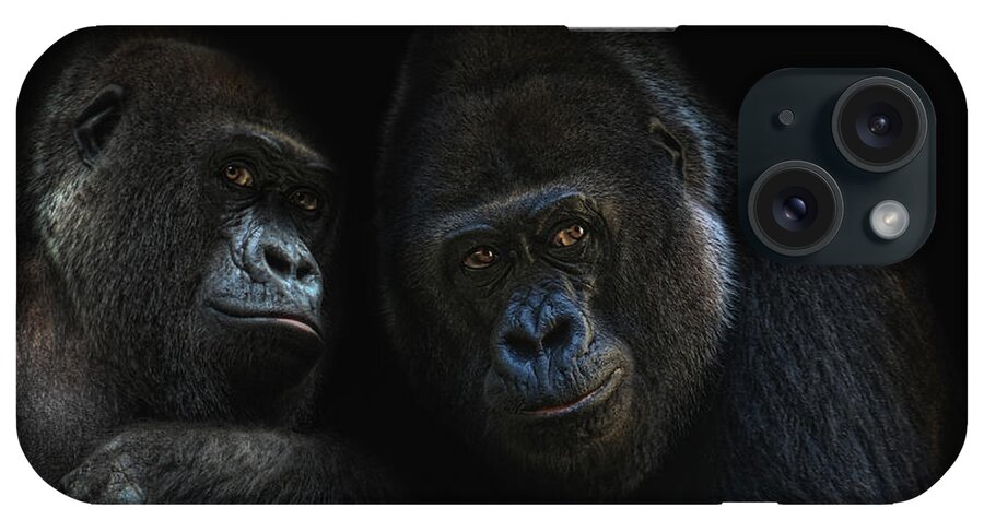 Animals iPhone Case featuring the photograph Gorillas In Love by Joachim G Pinkawa