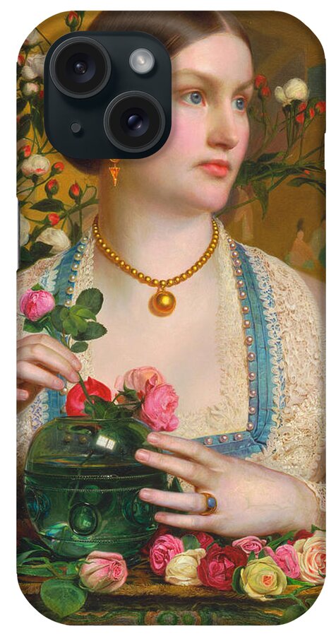 Frederick Sandys iPhone Case featuring the painting Grace Rose by Frederick Sandys