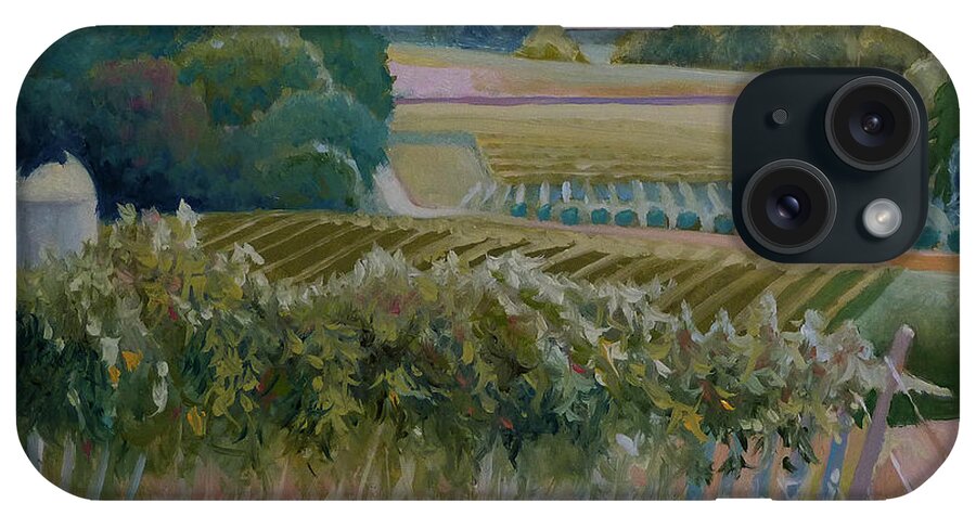 Blue Ridge iPhone Case featuring the painting Grace Vineyards No. 1 by Catherine Twomey