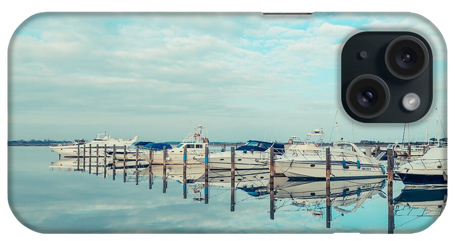 Adria iPhone Case featuring the photograph Grado - Yacht harbour by Hannes Cmarits