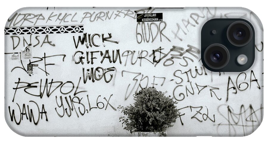 Graffiti iPhone Case featuring the photograph Graffiti Tags in Asia by Shaun Higson