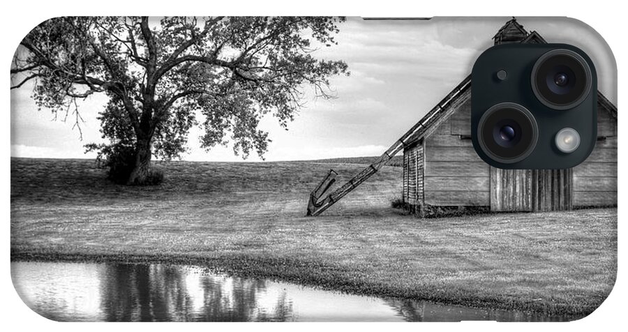 Barn iPhone Case featuring the photograph Grain Barn - Lone Tree - Square by Nikolyn McDonald