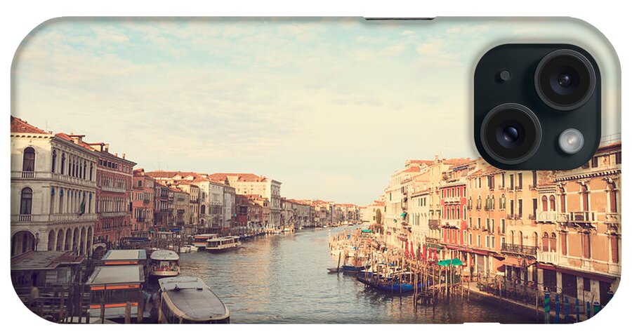 Vintage iPhone Case featuring the photograph Grand canal vintage style by Matteo Colombo