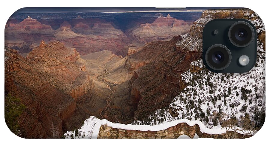 Grand Canyon iPhone Case featuring the photograph Grand Canyon in Winter by Brad Brizek