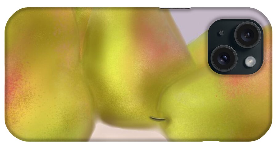 Still Life iPhone Case featuring the digital art Grand Pears by Christine Fournier