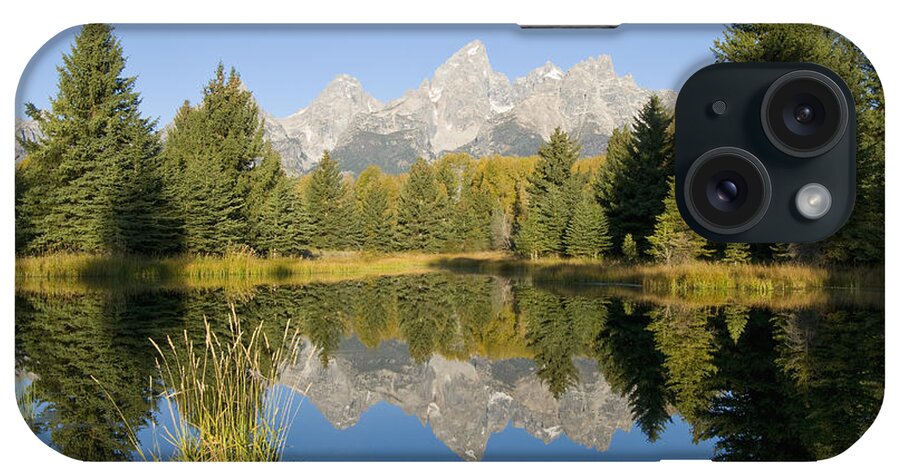535862 iPhone Case featuring the photograph Grand Tetons At Schwabacher Landing by Steve Gettle