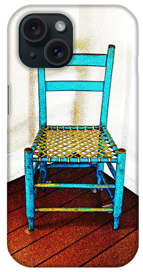Chair iPhone Case featuring the photograph Granular Blue by Holly Blunkall