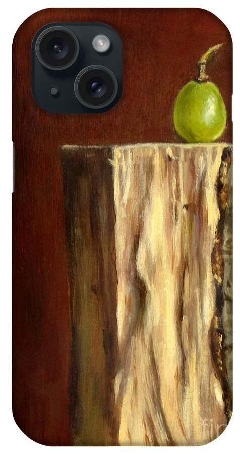 Grape iPhone Case featuring the painting Grape on Wood by Ulrike Miesen-Schuermann