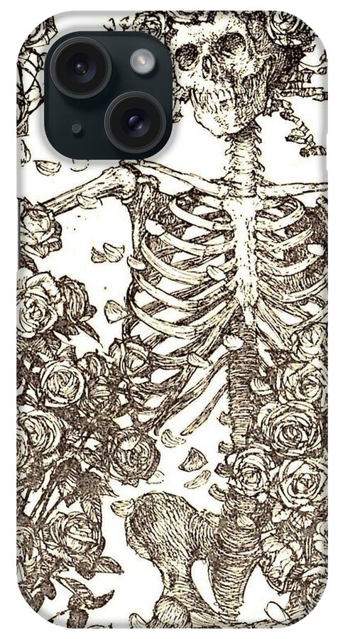  iPhone Case featuring the photograph Gratefully Dead Skeleton by Kelly Awad