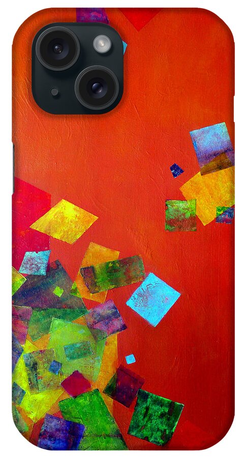 Abstract iPhone Case featuring the mixed media Gravity Is Only A Theory by Jim Whalen
