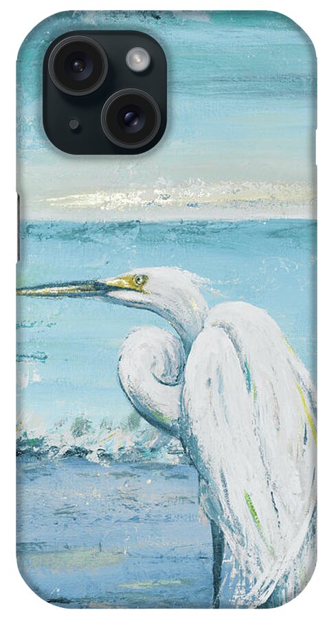 Great iPhone Case featuring the painting Great Blue Egret II by Patricia Pinto