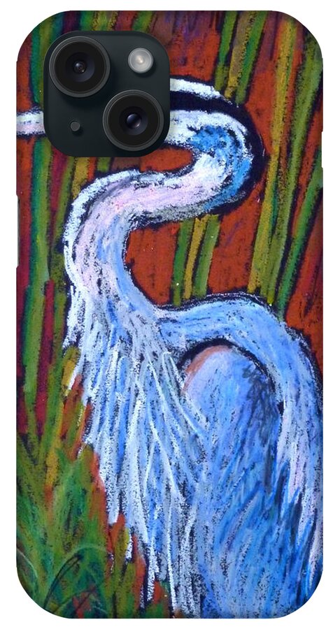 Blue Heron iPhone Case featuring the painting Great Blue Heron by Ande Hall