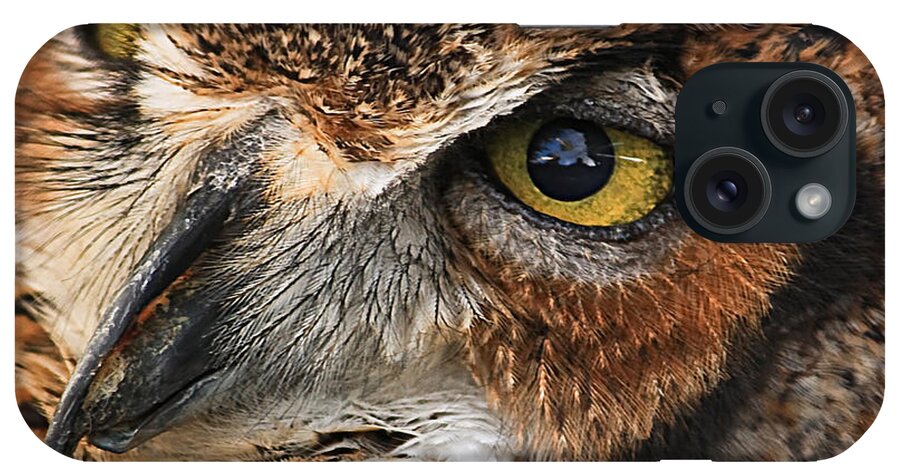 Owl iPhone Case featuring the photograph Great Horned Owl by Tammy Schneider