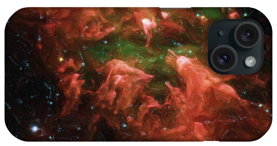 Nebula iPhone Case featuring the painting Great Nebula in Carina by Inspirowl Design