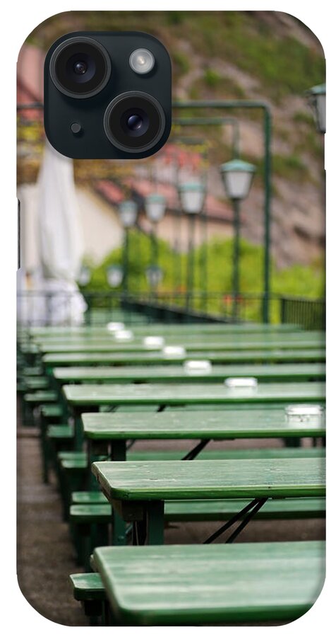 Austria iPhone Case featuring the photograph Green Beer Garden by Brooke T Ryan