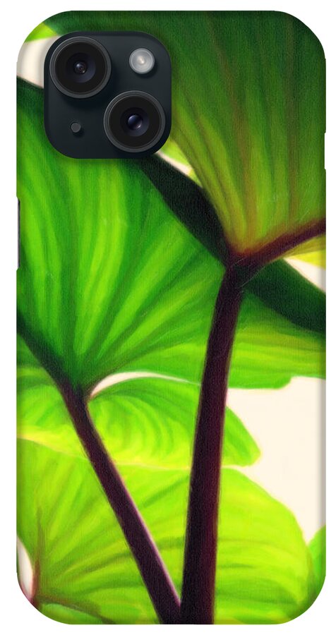 Green Canopy Pastel iPhone Case featuring the painting Green Canopy Pastel by MotionAge Designs