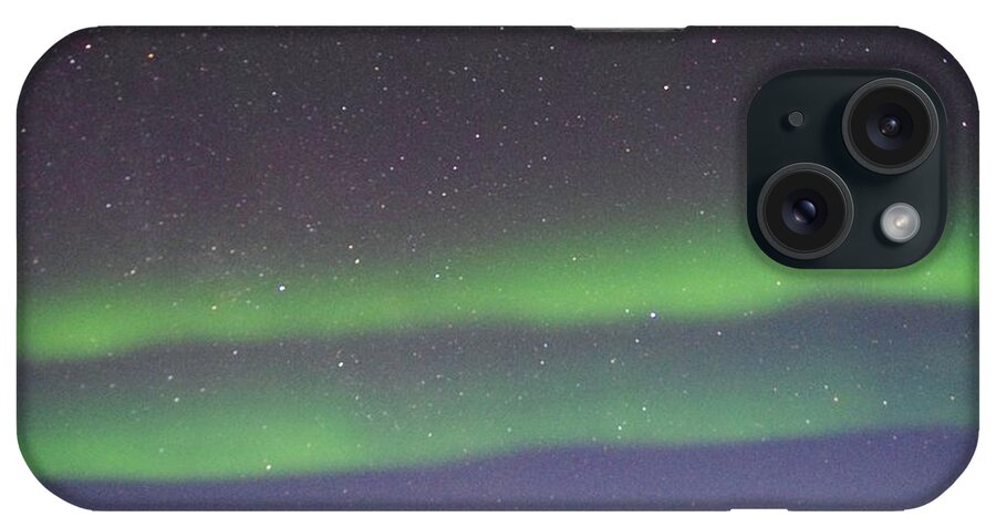 Alaska Aurora Borealis iPhone Case featuring the photograph Green Lady Dancing 9 by Phyllis Spoor