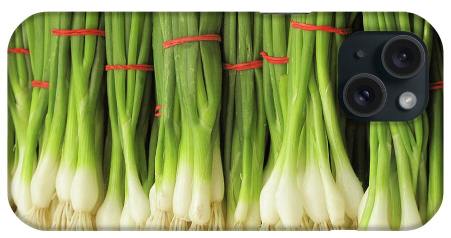 Rubber Band iPhone Case featuring the photograph Green Onions by Francois Dion