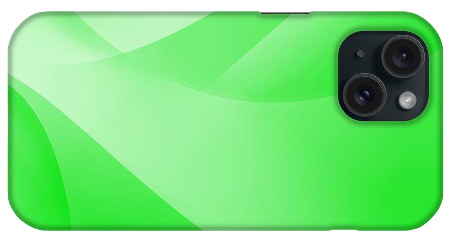 Abstract iPhone Case featuring the digital art Green Wallpaper by Henrik Lehnerer