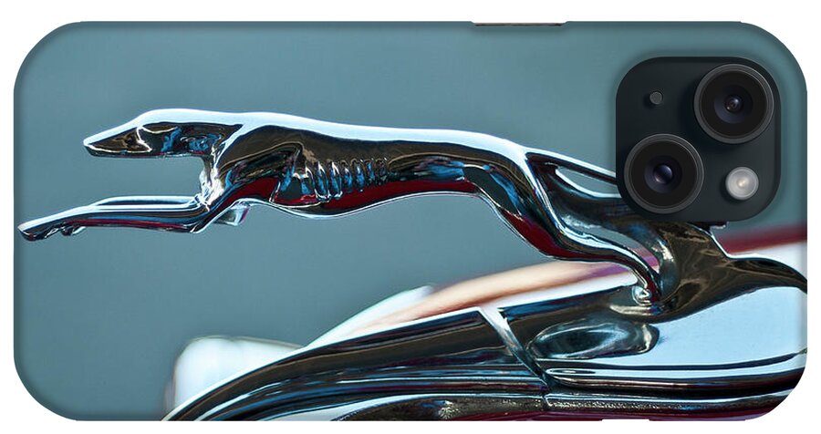 Greyhound iPhone Case featuring the photograph Greyhound Hood Ornament by Ron Roberts
