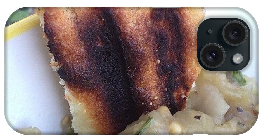  iPhone Case featuring the photograph Grilled Pizza Dough + Eggplant Caviar = by Joanna Kim