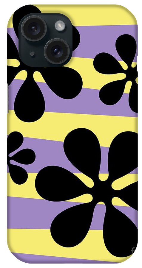 70s iPhone Case featuring the digital art Groovy Flowers 3 by Donna Mibus