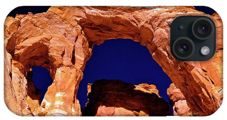 Grosvenor Arch iPhone Case featuring the photograph Grosvenor Arch Sunset Kodachrome Basin by Ed Riche