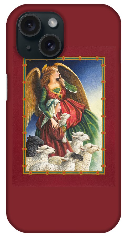 Angel iPhone Case featuring the painting Guardian Angel by Lynn Bywaters