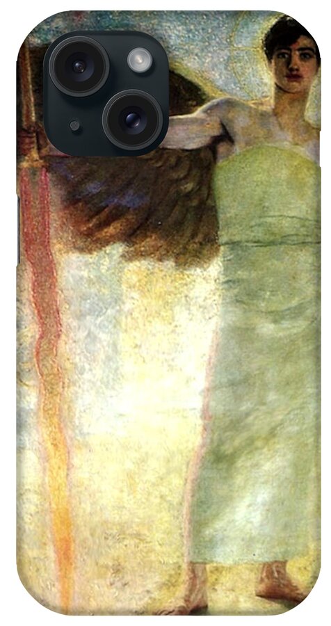 Guardian iPhone Case featuring the painting Guardian of Paradise by Franz von Stuck