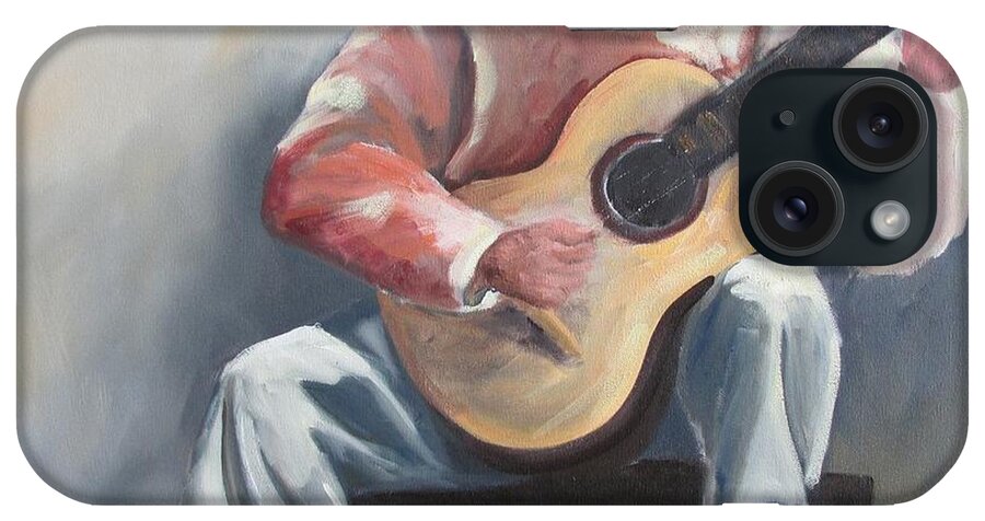 Guitar iPhone Case featuring the painting Guitar Man by Susan Richardson
