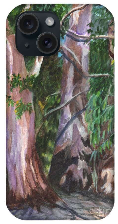 Watercolor iPhone Case featuring the painting Gum Trees in Oz by Carol Wisniewski