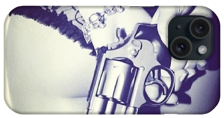 Body iPhone Case featuring the photograph #gun #guns #watchyourback by Alex Mamutin