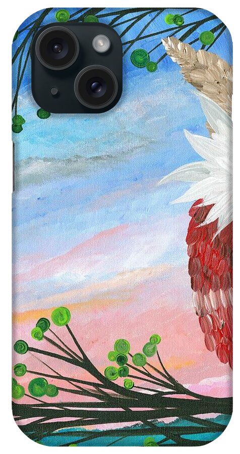 Owls iPhone Case featuring the painting Half-a-Hoot 03 by MiMi Stirn