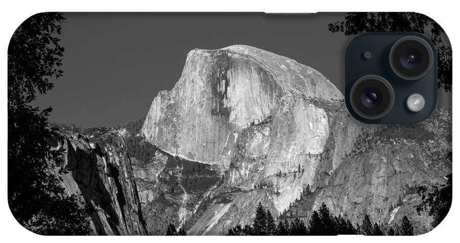 Half Dome iPhone Case featuring the photograph Half Dome Black and White by Pierre Leclerc Photography