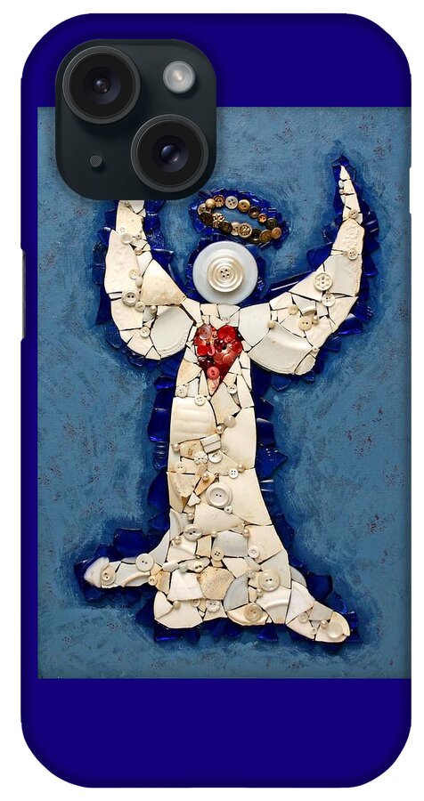 Angel iPhone Case featuring the mixed media Hallelujah by Carol Neal
