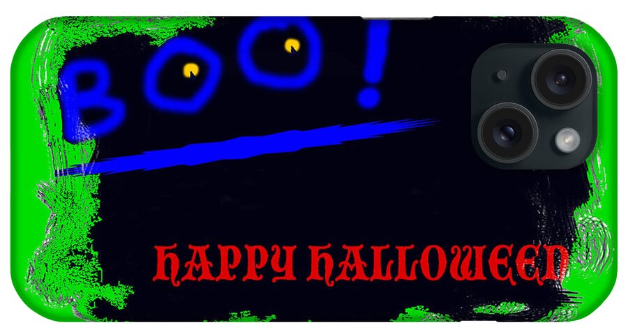 Halloween iPhone Case featuring the digital art Halloween Boo by Christopher Rowlands