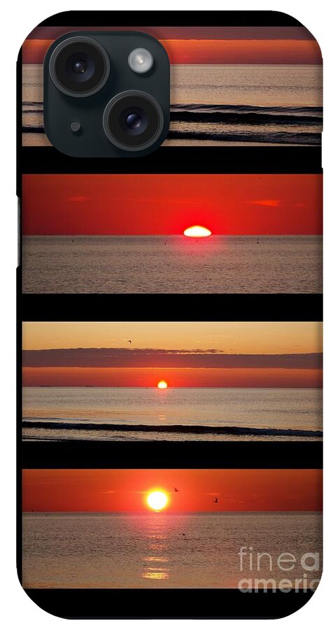 Sunrise iPhone Case featuring the photograph Hampton Beach Sunrise Collage by Eunice Miller