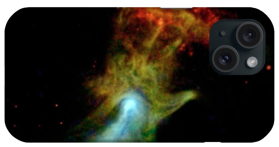 Nobody iPhone Case featuring the photograph Hand Of God Pulsar Wind Nebula by Nasa/jpl-caltech/mcgill
