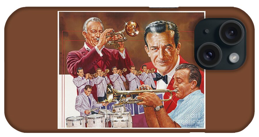 Portrait iPhone Case featuring the painting Harry James Trumpet Giant by Dick Bobnick