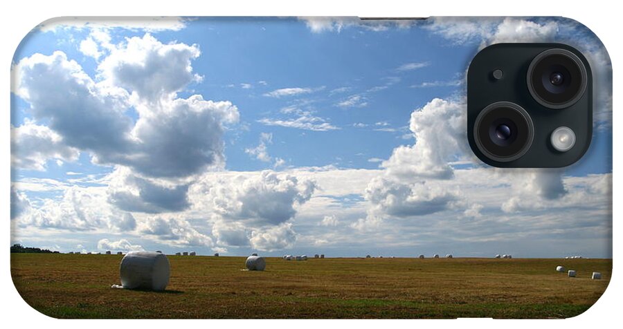 Landscape iPhone Case featuring the photograph Harvest Blue by Neal Eslinger