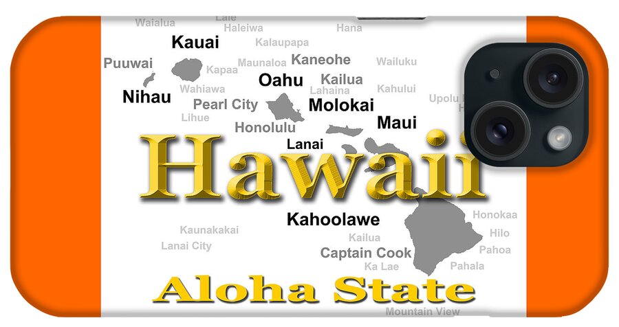 Hawaii iPhone Case featuring the photograph Hawaii State Pride Map Silhouette by Keith Webber Jr