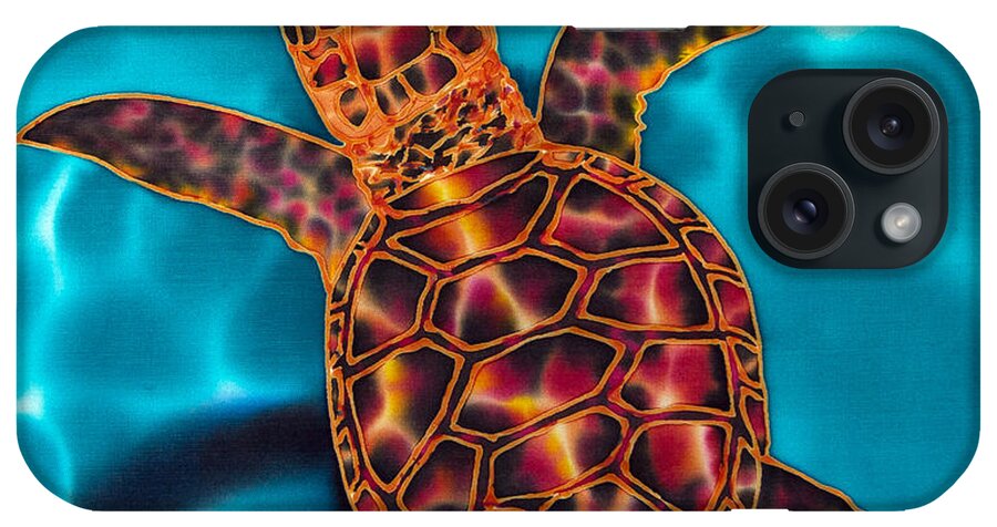 Sea Turtle iPhone Case featuring the painting Hawksbill Hatchling by Daniel Jean-Baptiste
